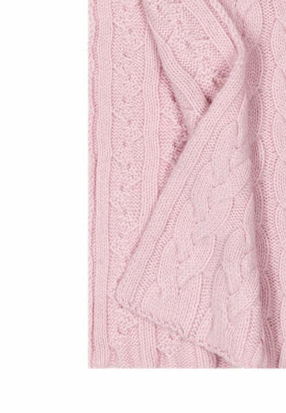 Braided Cashmere Schal 30x180 - blush