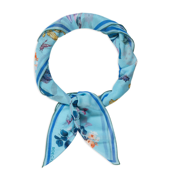 Flower Bouquet 100 x 100 - multi turquoise