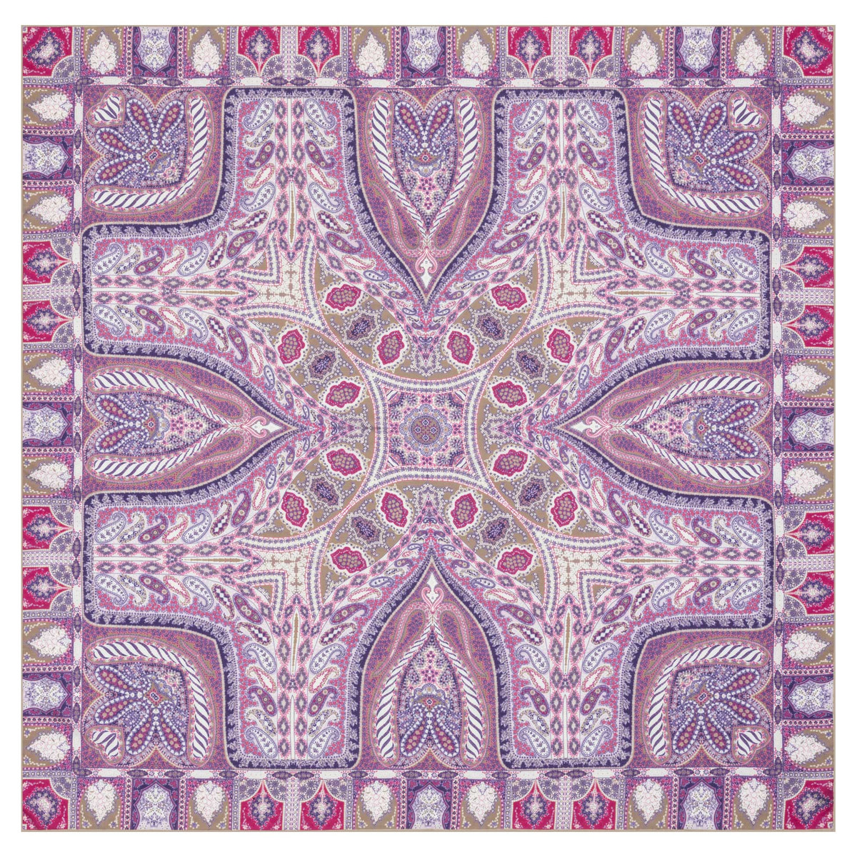 Winter Alhambra Paisley 140x140  - multi magenta