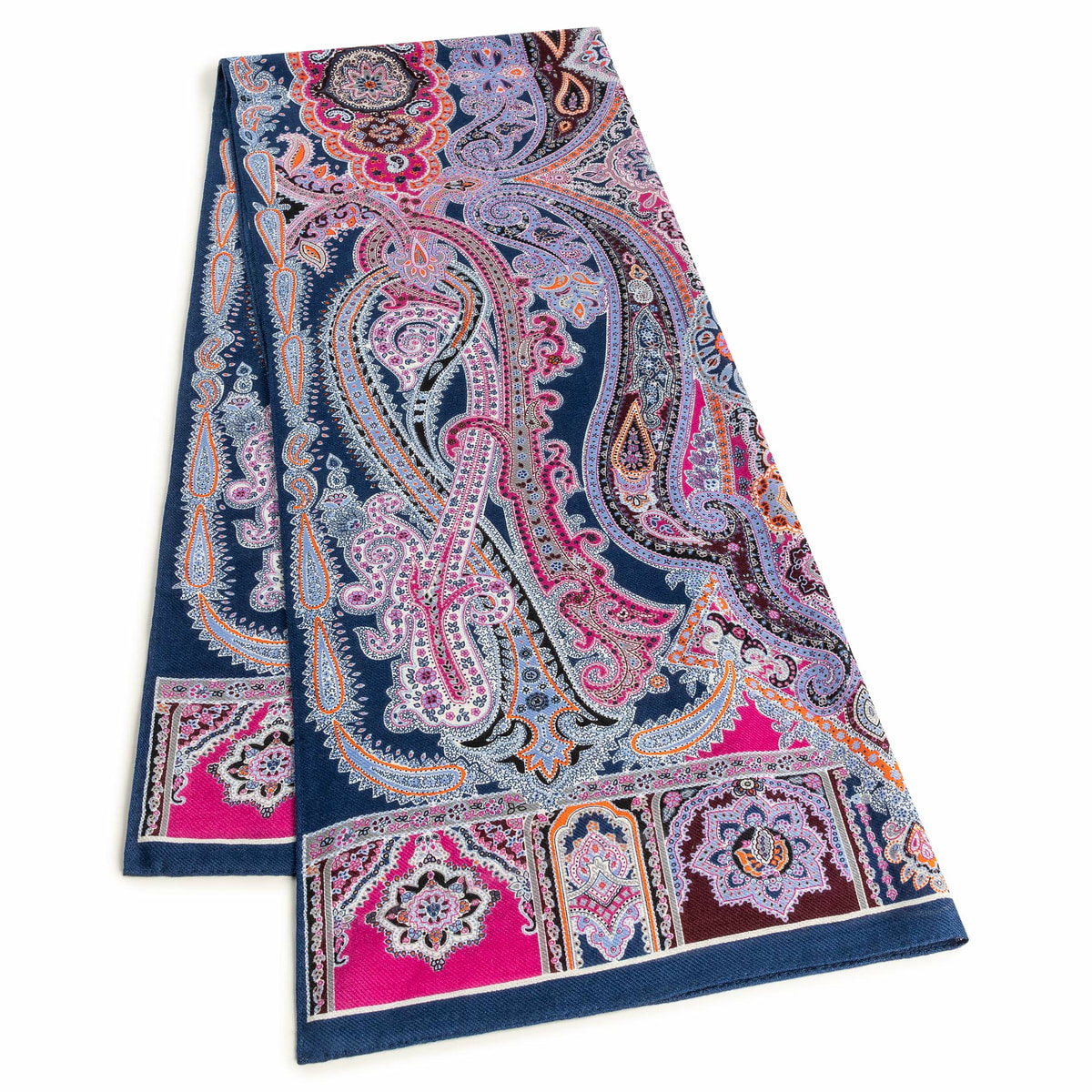 Harfen Paisley 70x170 - multi indigo
