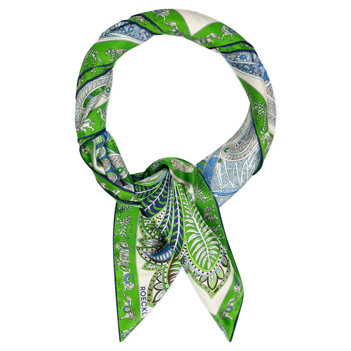 Vibrant Paisley 90x90 - multi green