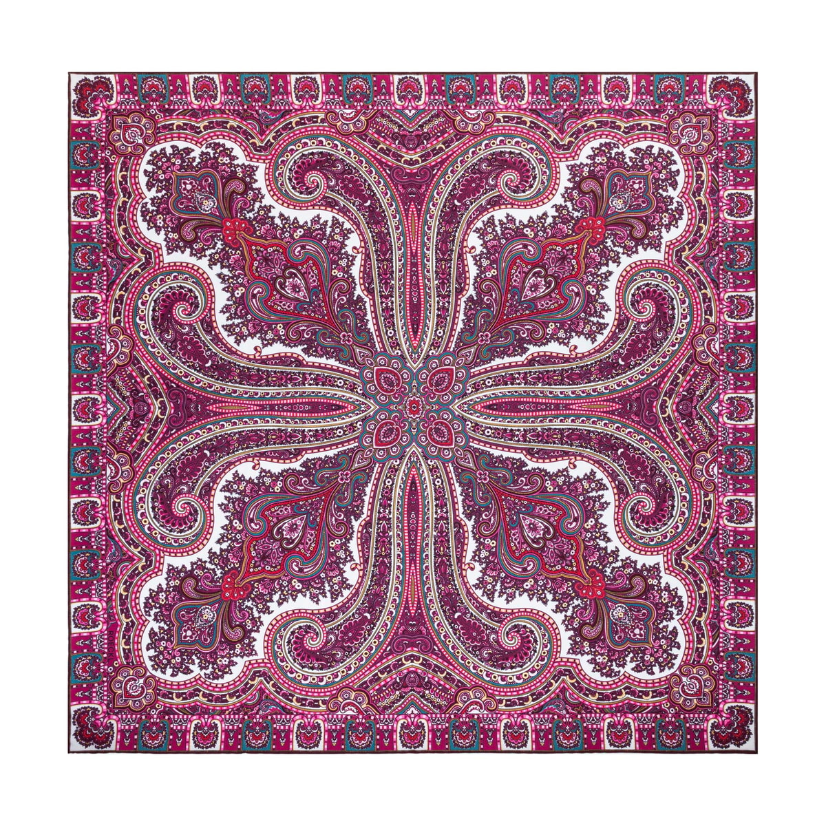 Paisley Star 90x90 - multi magenta