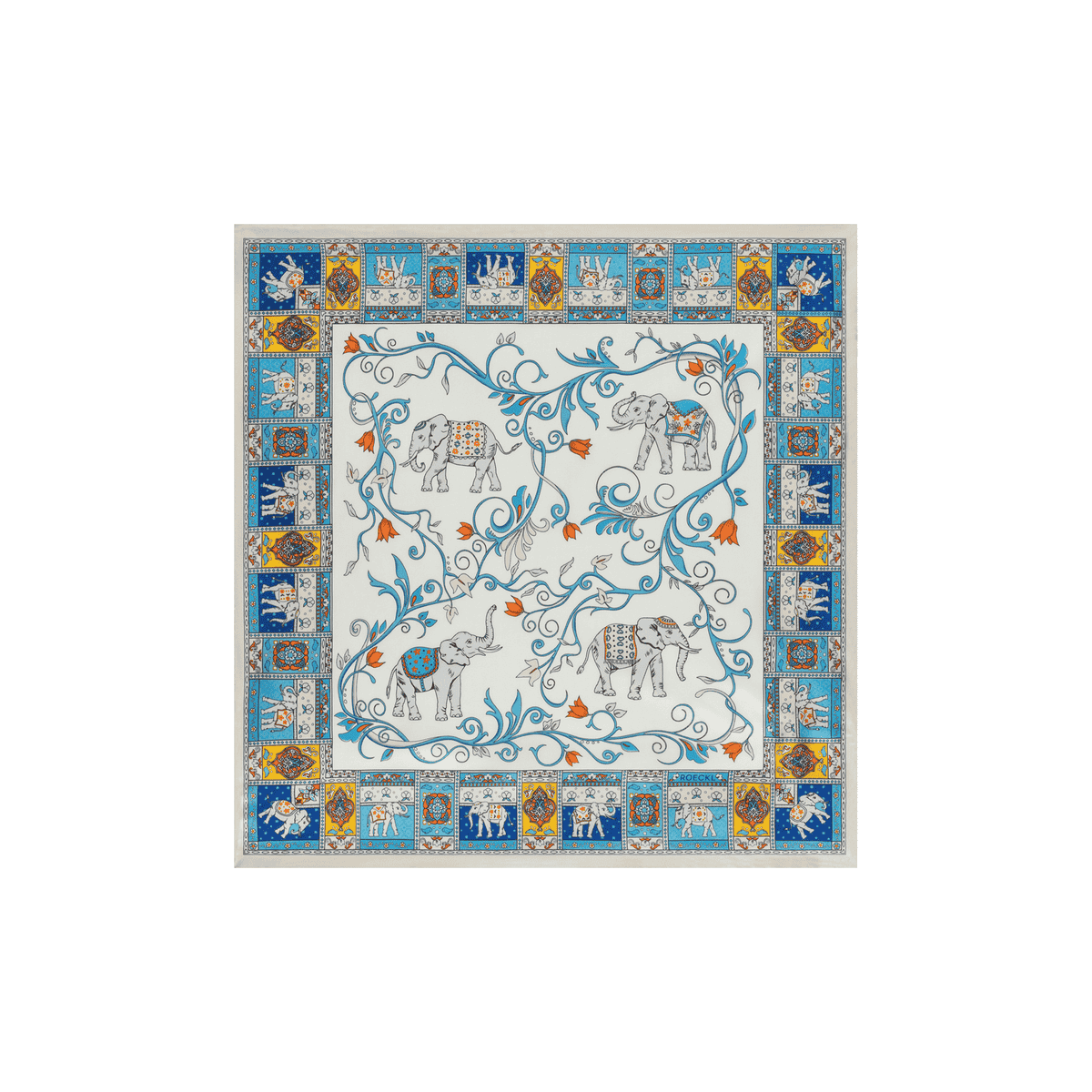 Lucky Elephant 53x53 - multi blue