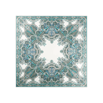 Paisley Reflection 90x90 - multi aqua