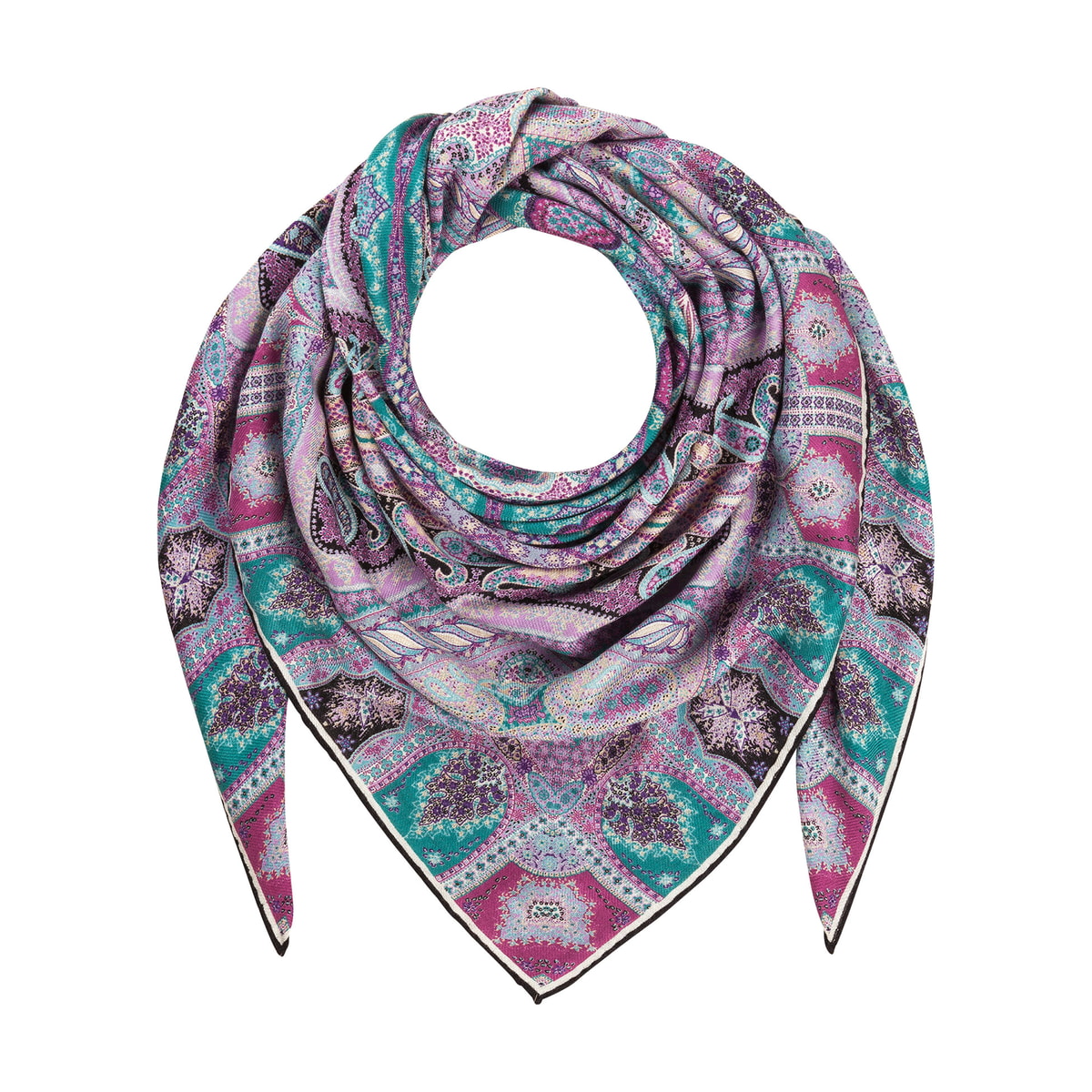 Alhambra Paisley 140x140 - black/purple