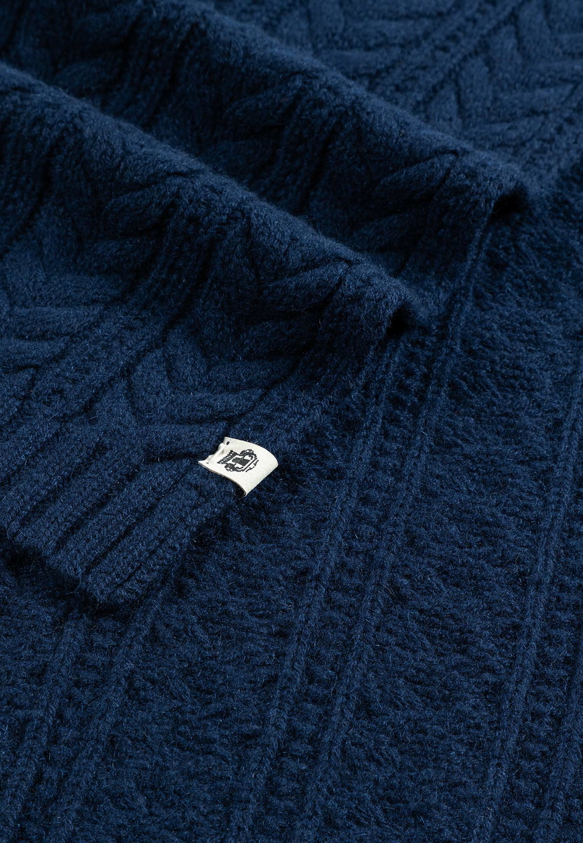 Cashmere Twist Schal 30x180  - navy