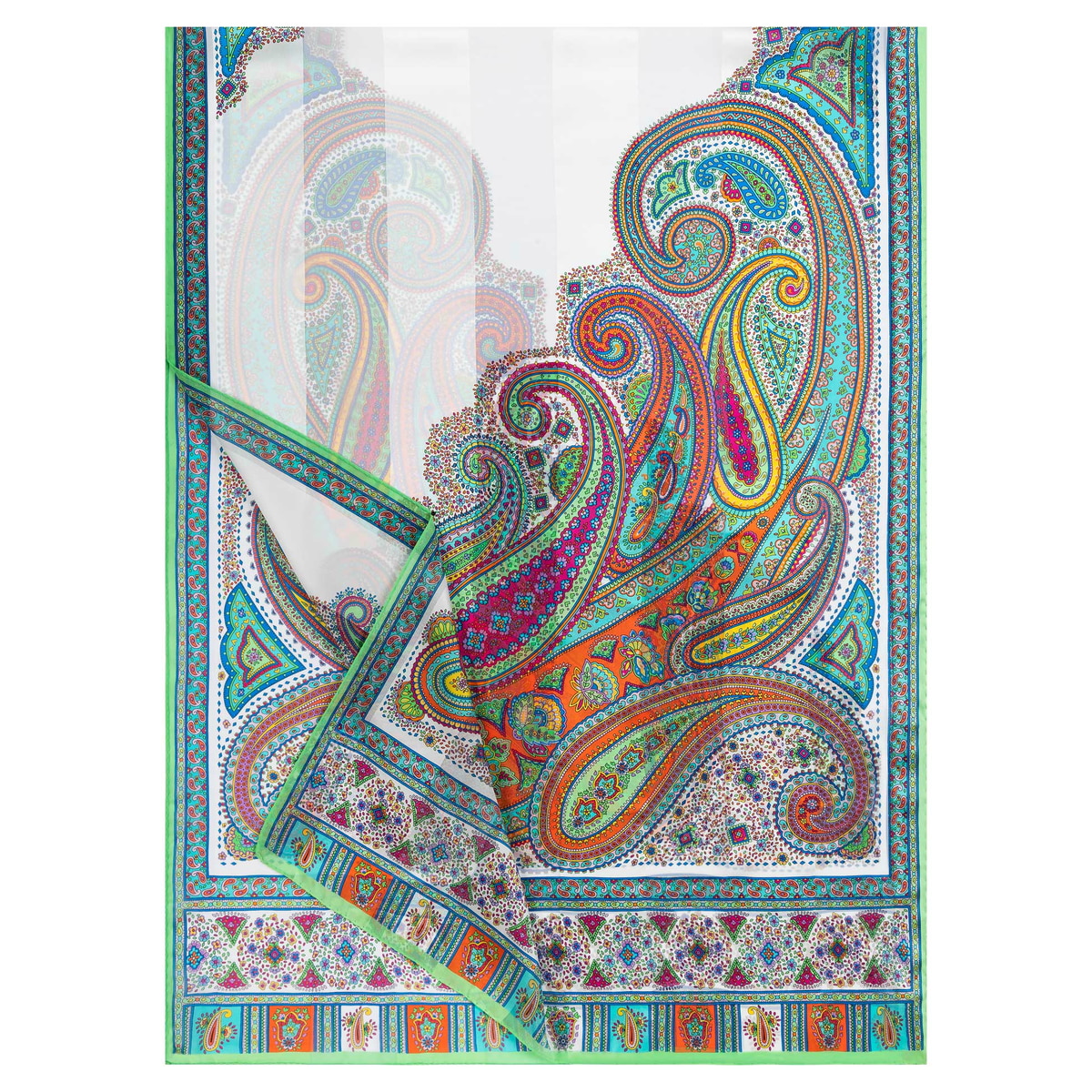 Summer Paisley Scarf 70x180 - multi mint