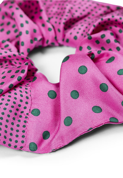 Scrunchie Fusion Dots medium - multi orchid
