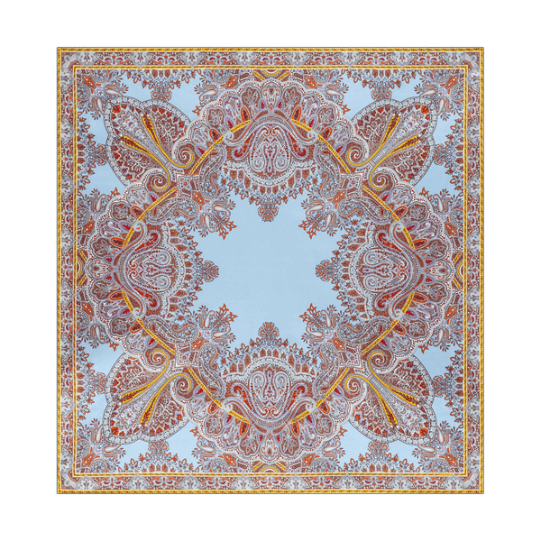 Paisley Reflection 90x90  - multi ciel