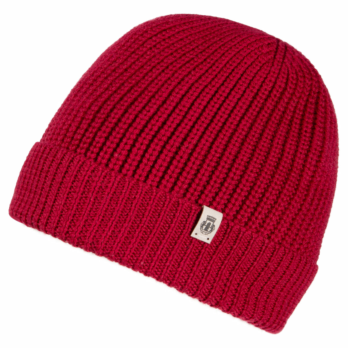 Pure Merino Umschlagmuetze - red