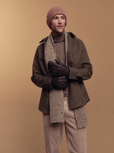 Mouliné Rib Mütze - multi red