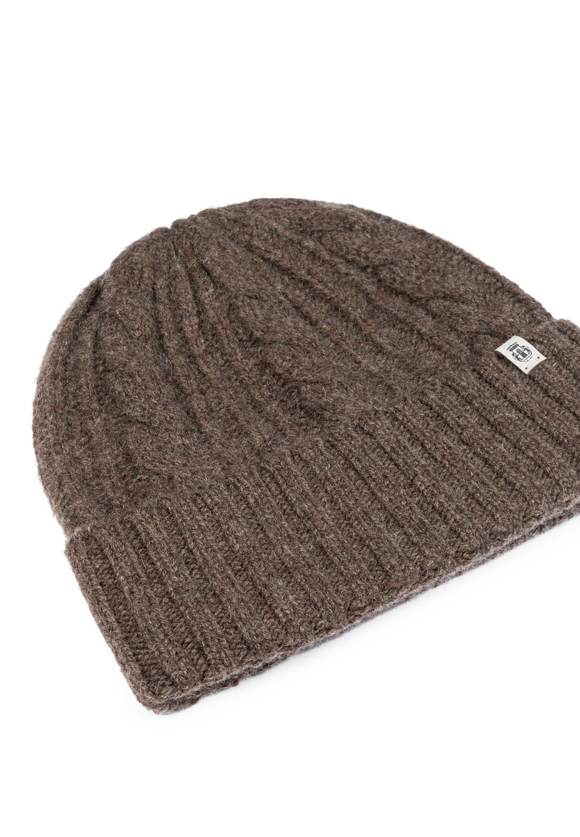 Cabled Charm Mütze - coffee