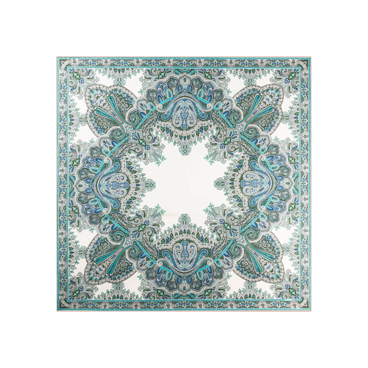 Paisley Reflection 90x90 - multi aqua