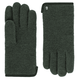 Gants Femme Roeckl Original Walkhandschuh - Pure Laine Vierge Avec Passepoil En Cuir - Classiques Et Chauds