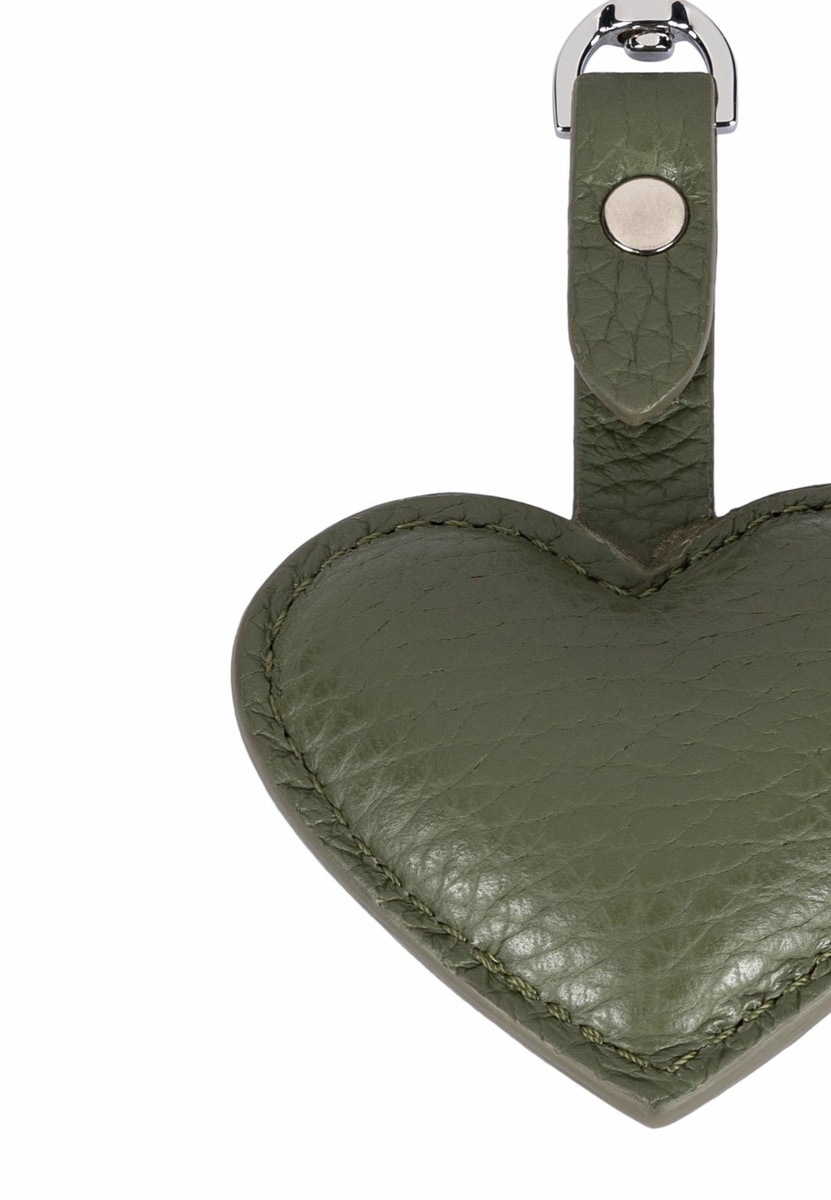 Herz Schlüsselanhänger - olive