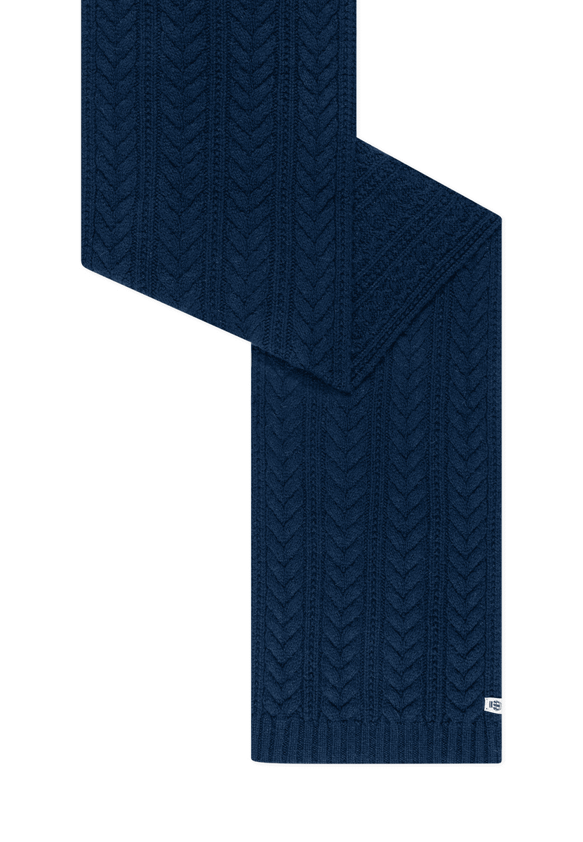 Cashmere Twist Schal 30x180  - navy