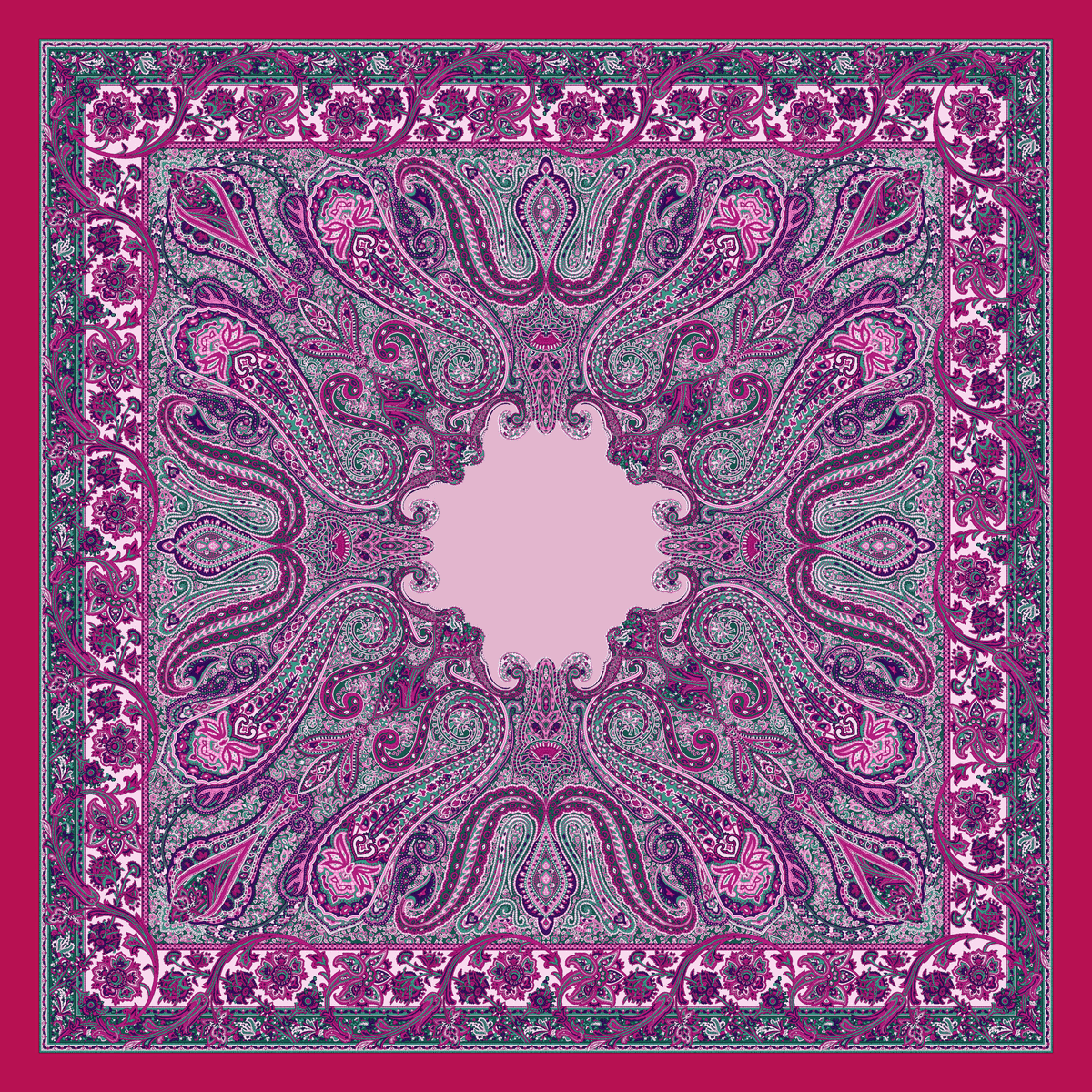 Paisley Fall 140x140 - multi berry