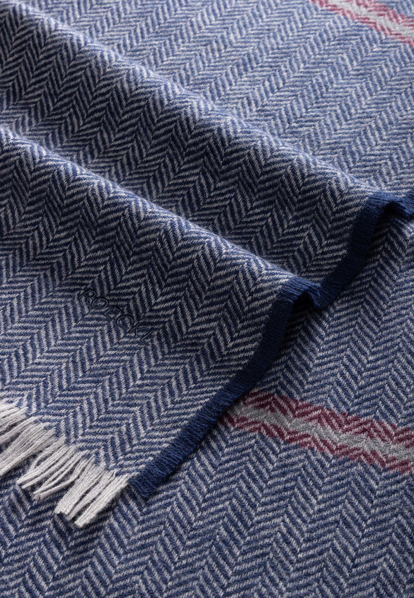 Woven Heringbone 40x180 - multi navy