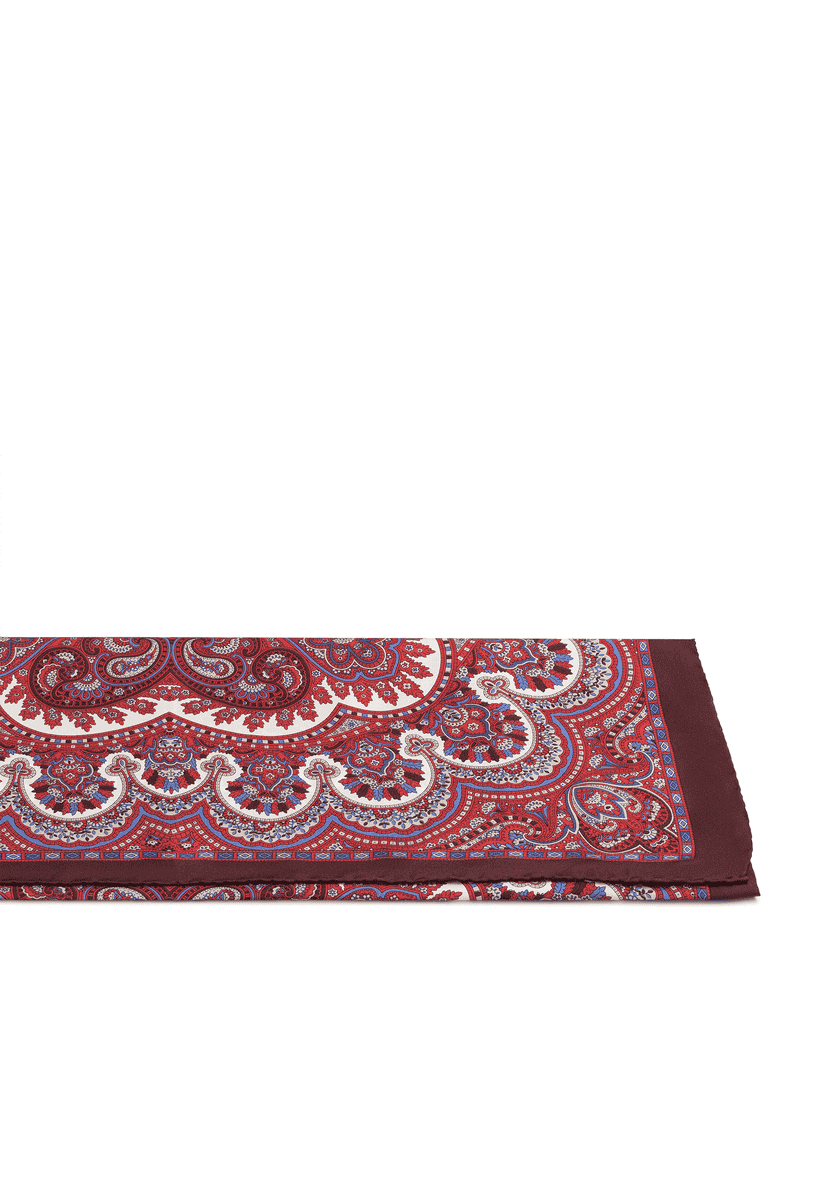 Young Paisley 53 x 53 - multi scarlet