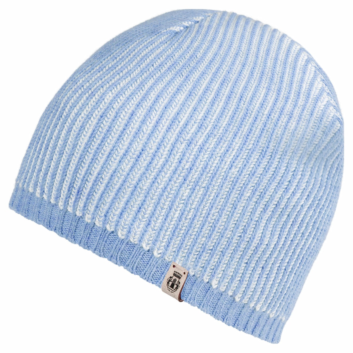 Two Tone Rib Muetze - bleu
