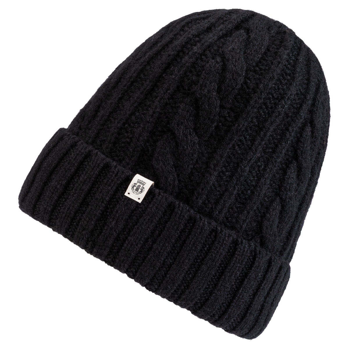 Cabled Charm Mütze - black