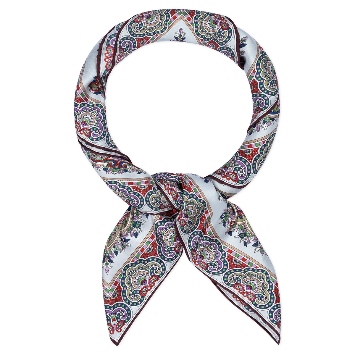 Square Garden Paisley 90x90 - multi wine