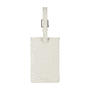 Luggage Tag Krokopraegung - off white