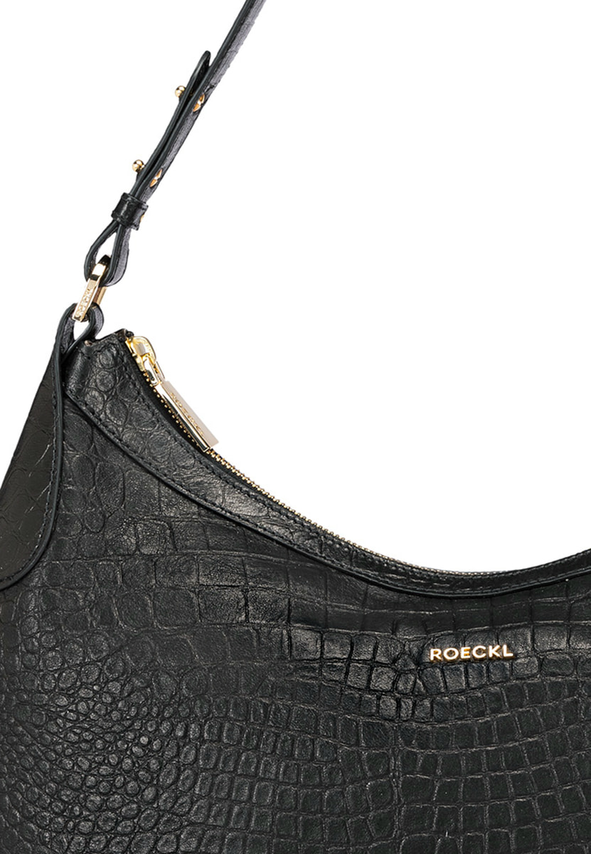 Liberty Schultertasche medium Croco - black