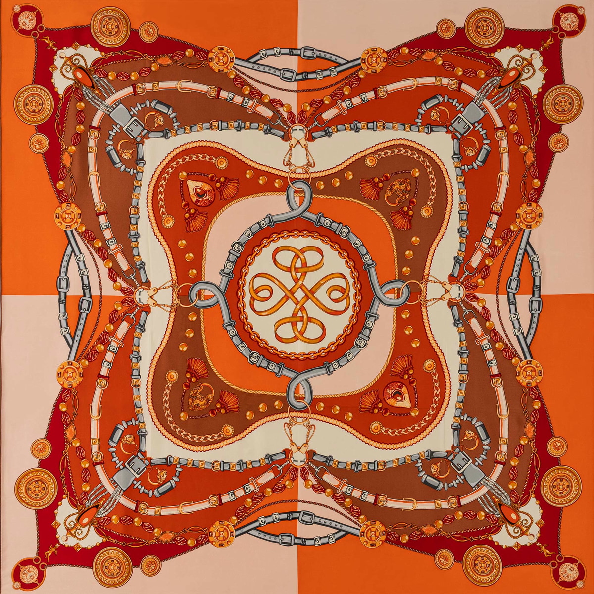 Colourful Compass 132x132  - multi orange