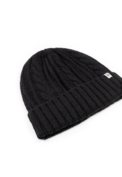 Cabled Charm Mütze - black