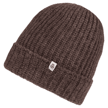 Pure Cashmere Umschlagmuetze - coffee