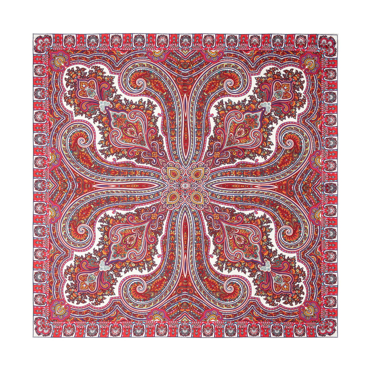 Paisley Star 90x90 - white/red