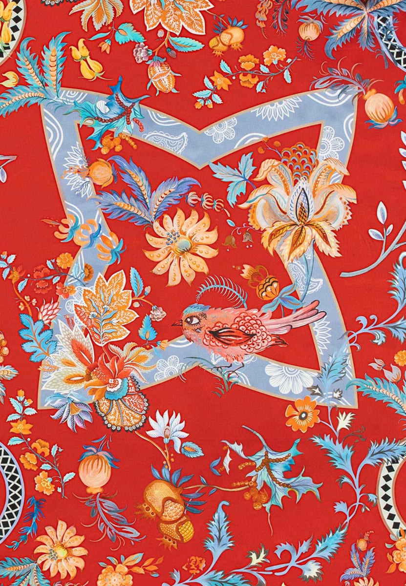 Winter Garden 100x100 - multi red