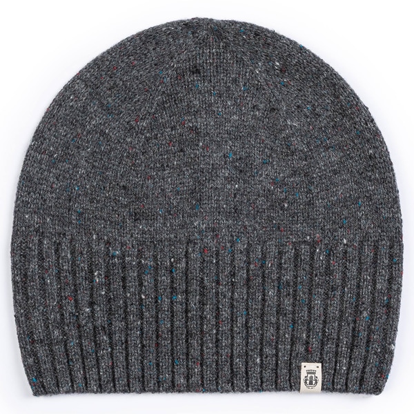 Merino Tweed Mütze - anthracite