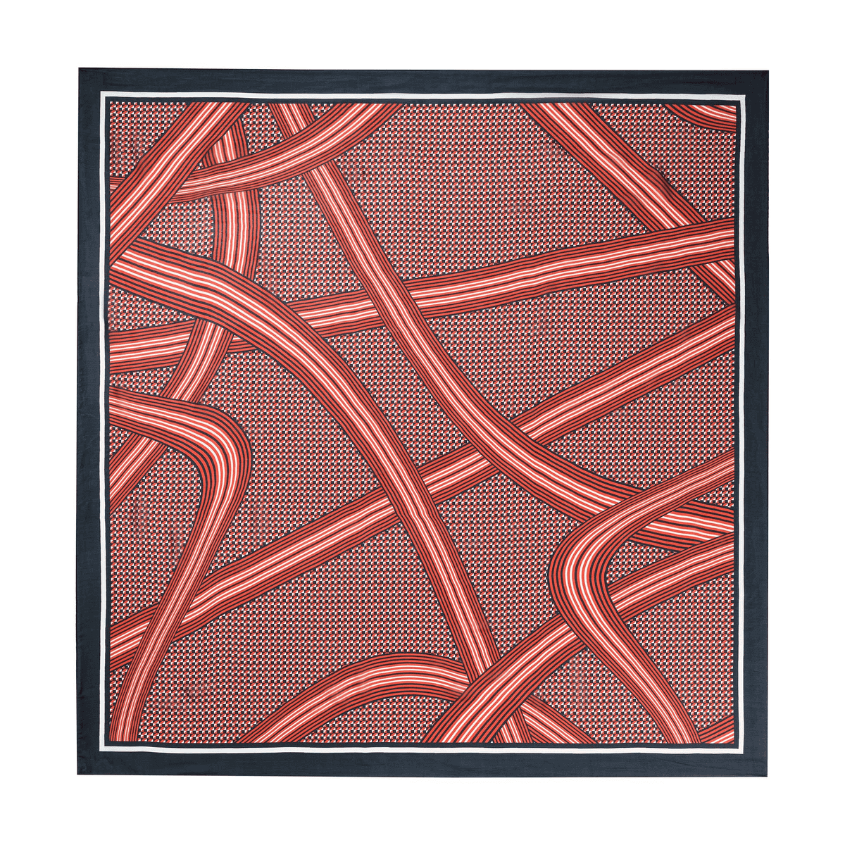 Graphic and Stripes 140x140 140x140 - navy/red