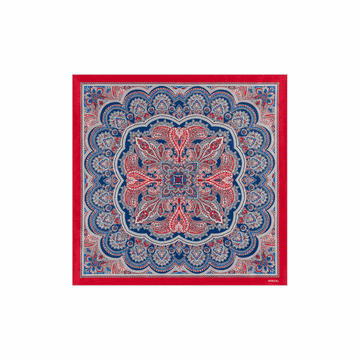 Fine Paisley 53x53  - red/navy