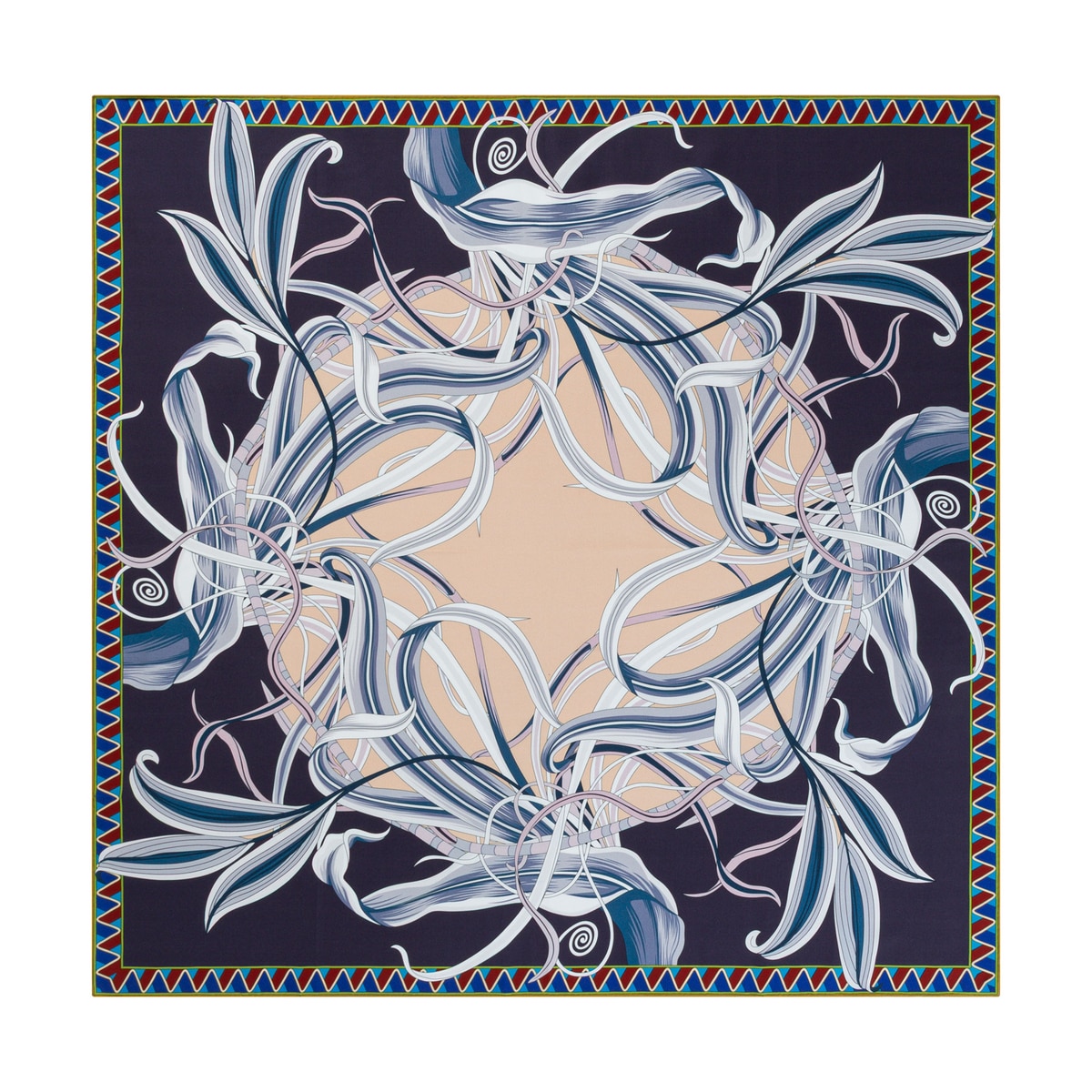 Delia 86x86  - navy/wine