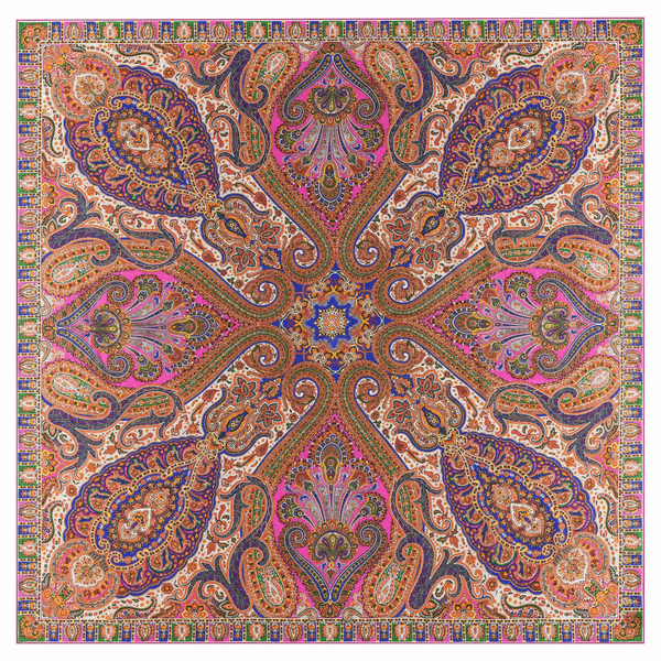 Majestic Paisley 140x140 - multi fuchsia