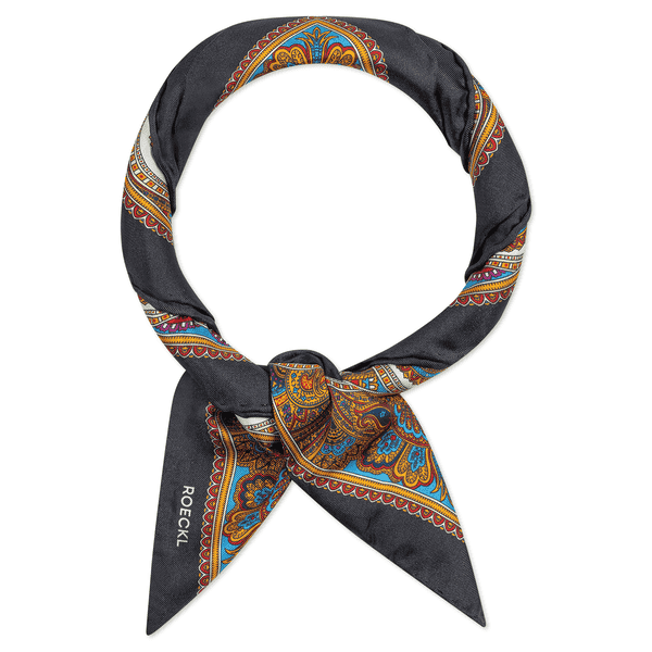 Fine Paisley 53x53  - multi black