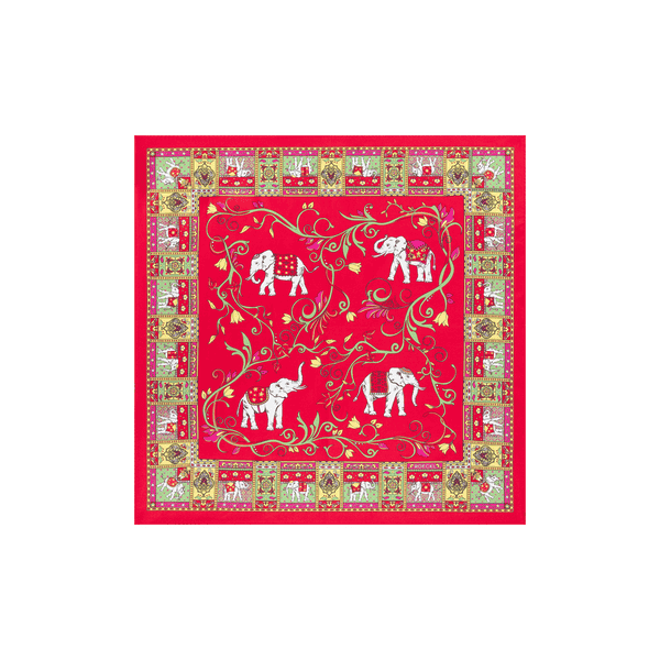 Lucky Elephant 53x53  - red mix