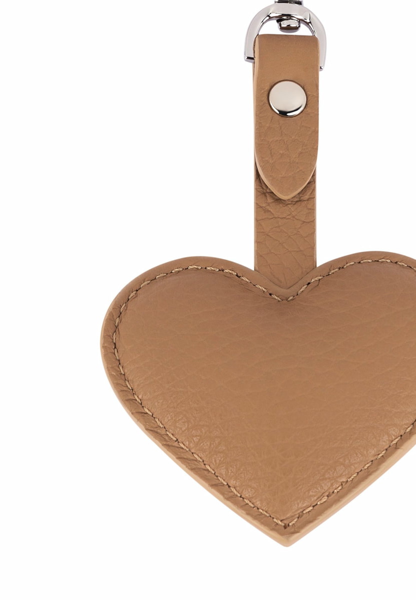 Herz Schlüsselanhänger - camel