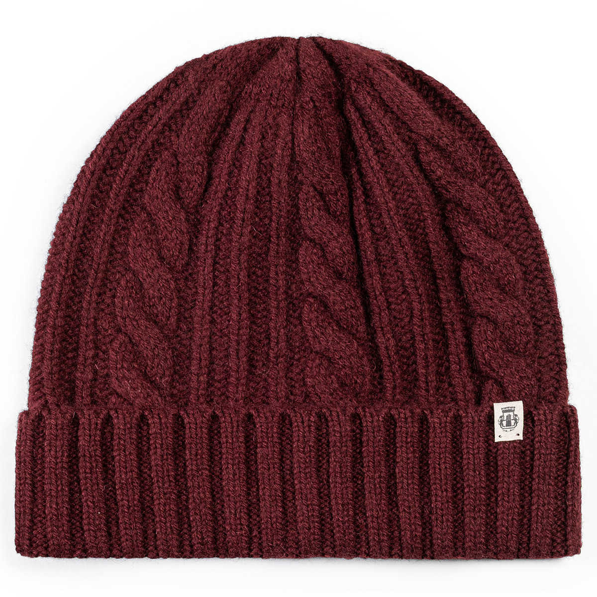 Cabled Charm Mütze  - mulberry