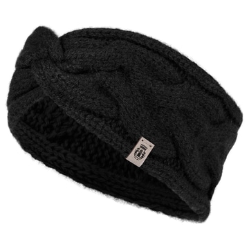 Braided Cashmere Stirnband - black