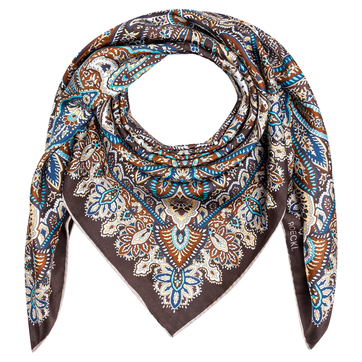 Flourishing Paisley 90x90 - multi coffee