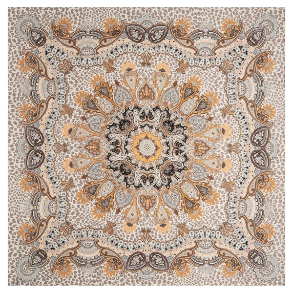 Animal Paisley 140x140 - multi camel