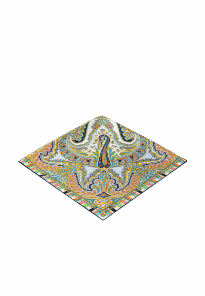Circular Ornament 90x90 - multi navy