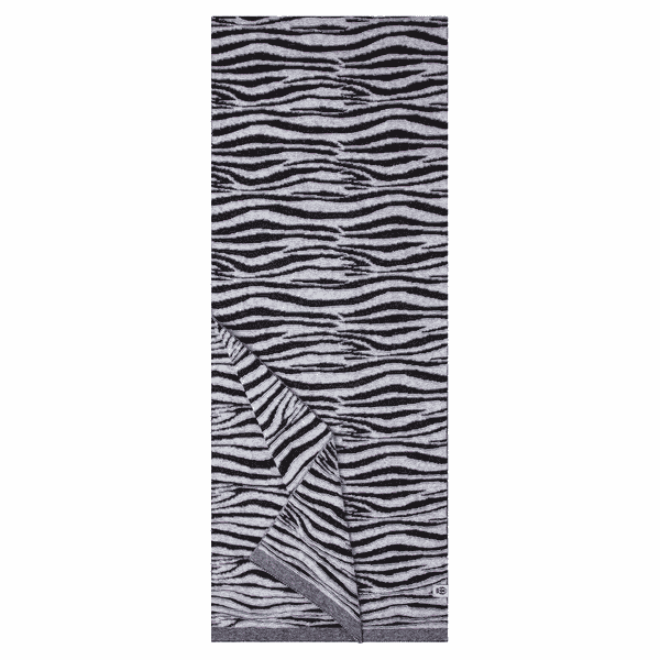 Animal Stripes Schal 35x170 - black/creme