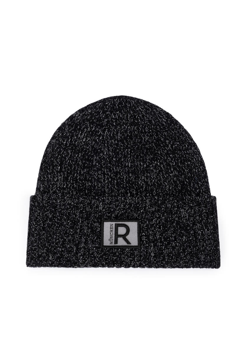 Reflective Rib Mütze Damen  - black
