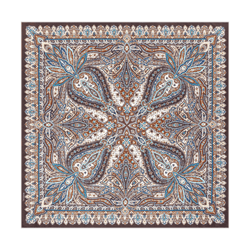 Flourishing Paisley 90x90 - multi coffee