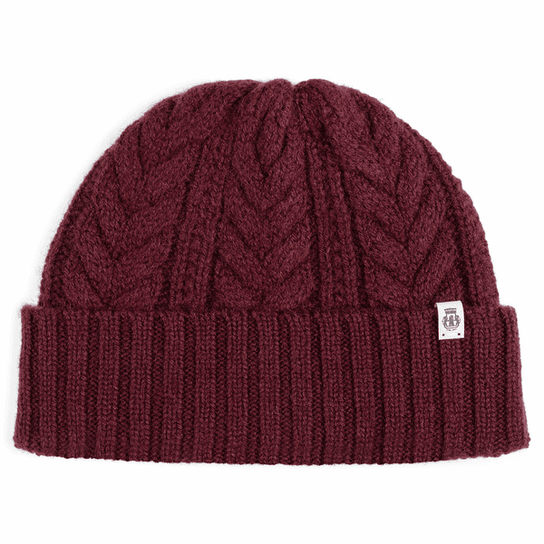 Cashmere Twist Mütze  - mulberry